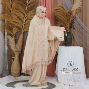 mukena rukuh alat sholat bordir renda bahan velvet super adem exclusif  bling bling bali rayon cantik terbaru terlaris 2021azkia arrafi ori bayar di tempat CoD gratis ongkir syahrini