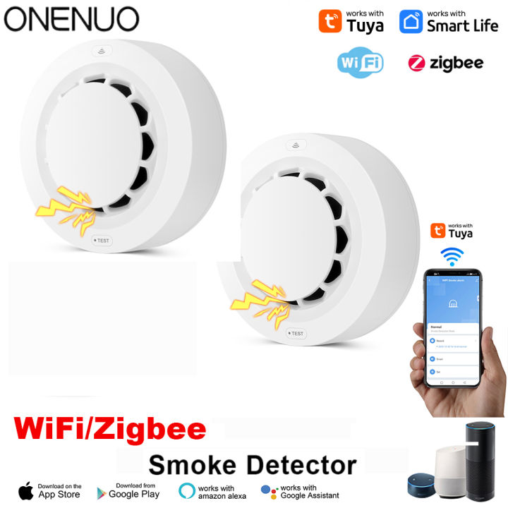 Tuya WiFi Smoke Alarm Fire Protection Smoke Detector Smoke House ...