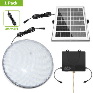 Solar Pendant Light For Garden Patio 3 Mode Vintage Solar Light With Pull Cord Separate Solar Panel 6000mAh Battery Shed Lamp