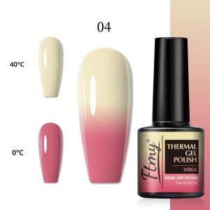 ยาทาเล็บเจลเปลี่ยนสี ไวต่ออุณหภูมิ 7 มล. ปราศจากสารตะกั่ว ไม่มีกลิ่น เจลทาเล็บสำหรับทำเล็บมือสำหรับใช้ในร้านเสริมสวย