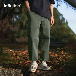 INFLATION Brand Mens Youth 2024 Summer New Product Japanese Work Dress Feet Pants Fitted Casual Straight Tube Pants Mens and Womens Same Style Pants