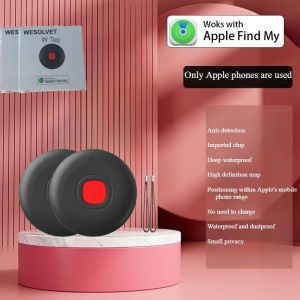 Wesolvet Waterproof Smart Tracker - Apple Find My FMN Certified IP67 Find My Location Compatible (iOS Only) for iPhone iPad MacBook Keys Wallet Bag Keychain Battery Lasts Up to 1 Year Anti-Lost