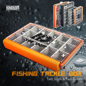 KINGDOM Fishing Tackle Box  2 Sizes Organizer with Removable Dividers Multifunction Tackle Trays  Fishing Lure Accessories Box