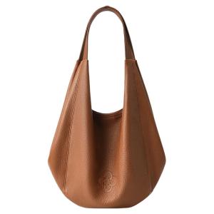 Genuine Suede Leather Shoulder Commuter Bag Large Capacity