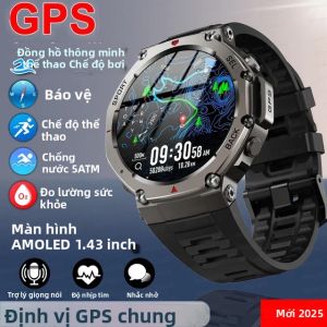 Đồng Hồ Thông Minh Quân Sự T-Rex 3 Tích Hợp GPS La Bàn Máy Đo Độ Cao Chống Nước 5ATM IP69K Màn Hình AMOLED Chức Năng Gọi Bluetooth