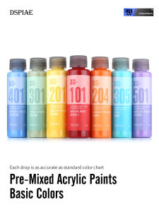 DSPIAE XG Series Pre-Mixed Acrylic Paints Basic Colors 50ML Water-based Paint for Gundam Scale Model Coloring Tools Hobby DIY Craft Tools