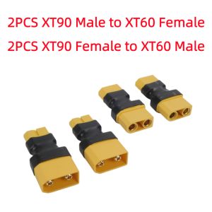 4 Pcs XT60 to XT90 Adapter Male/Female Conversion Connector for RC Lipo Battery Drone Parts