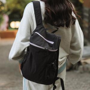 Ultra-Lightweight Skin-Friendly Dual-Shoulder Backpack Simple Pure Color High-Aesthetic Large-Capacity Casual Outdoor Bag