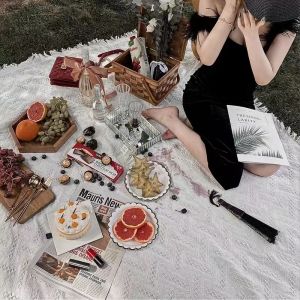 Picnic Cloth Ins Wind Net Red Checkered Outdoor Spring Outing Camping Picnic Mat Dorm Desk Photo Background Cloth Thickened Double Sided Picnic Cloth Table Cloth Portable Outdoor Travel Camping Picnic Mat lawn Spring Outing Moisture-proof Beach Mat