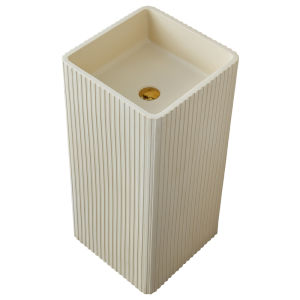Beauty Tao Bay | Outdoor Cream Style Square Floor Standing Wash Basin