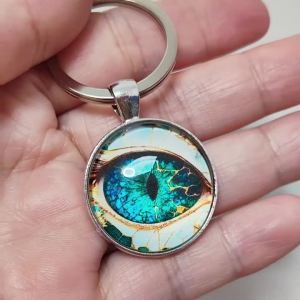 1pc The 250th Anniversary of American Independence Day Souvenir Keychain Collection 2D Glass & Metal Keyring USA Patriotic Gifts
