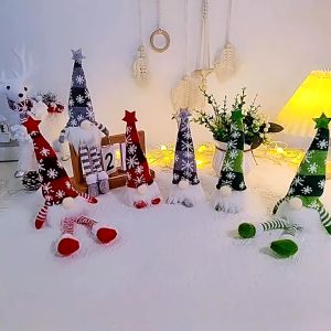 Christmas Gnome Faceless Doll Ornament Kids Gift Cartoon Funny Knitted Glowing Gnome Doll for Christmas Cute Christmas Decoration Xmas Home Decor