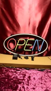 ป้ายไฟ OPEN  ป้ายไฟนีออน ป้ายไฟอะคริลิค ป้ายไฟร้าน วัสดุคุณภาพสูง เสียบปลั๊กใช้ได้ทันที่ ประหยัดไฟ คุณภาพสูง