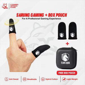 X Gaming - Dapet Penyimpanan Sarung Tangan Jempol Gaming Game ff Anti Keringat Slip Finger Sleeve Premium Cloth