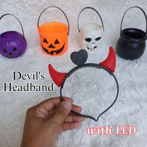 HALLOWEEN Cute Scary Headband design w/ LED light | Cosplay Pumpkin Devil Skull Monsters Props