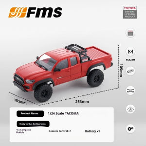 FMS | FMS TACOMA Simulation 1/24 Scale Remote Control Vehicle RC Off-Road Vehicle Climbing Car Toy Car