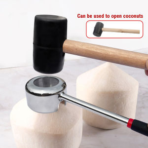 AmoKi 300g 500g Black Rubber Mallet Hammer with Wood Handle