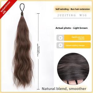 JUZITING | Traditional Style Real Hair Bun Headband Hair Accessory