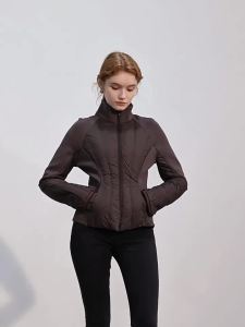Áo Khoác Lông Ngỗng Ôm Dáng Ngắn Elegent Ấm Áp