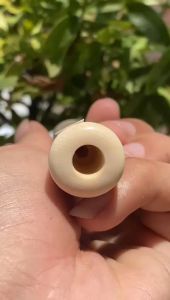 Pipa Gading Asli GG 12cm Bulat Tebal Mulus Ori