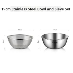 CAROTE | Stainless Steel Vegetable and Rice Washing Basket
