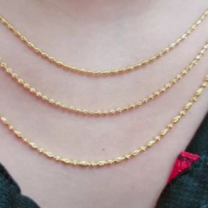 JIN JING RANTAI LEHER BJ SAWI/BERAS (PADU) EMAS 916 TULEN 6.08G/6.95G/7.41G