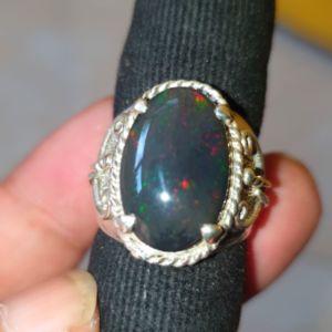 Batu kalimaya black opal solid jumbo top jarong