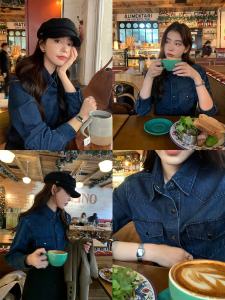 Pusumede Blue Retro Denim Shirt Womens Spring Clothes 2024 New Hong Kong Style Casual Long Sleeve Shirt Tops