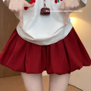 LANMENGYA | Flare Pleated Skirt High Waist Slimming Anti-Exposure