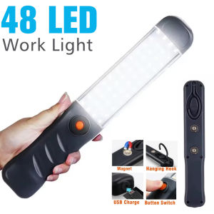 Powerful Camping Lantern Handheld Floodlight LED Work Light USB Rechargeable Work Lamp with Magnet Hook Workshop Repair Lights