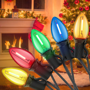 Colorful C7 String Ligh 220V EU 110V US Street Garlandt E12 Plastics Shatterproof Waterproof for Outdoor Yard Decoration Light