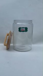 Toples Kaca DLX Tutup Kayu Sapporo B Ukuran 4.2 Liter Dengan Seal Karet