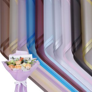 20sheets Flower Wrapping Paper Half Transparent Korean Style Grinding Edge Gift Rose Packing Florist Bouquet Packaging Material
