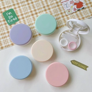 evo A618 Circle Candy Color Contact Lens Casing Set Lenses Case