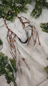 [Ready Stock SG] Hippie Double Side Snow White Feather Headband | Boho Headband | Hair Accessories