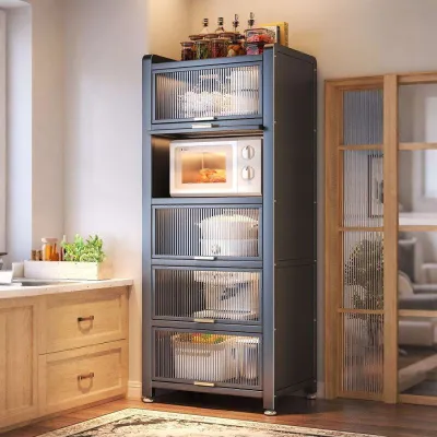 Multi-layer Door Cabinet for Kitchen Storage