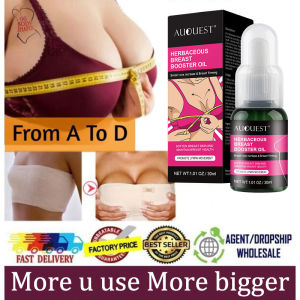AuQuest krim urut pembesar payudara Breast Enhancement Essential Oil 30ml Natural Herbal Lift Firming Push Up Bra Enlarge Bra Pad