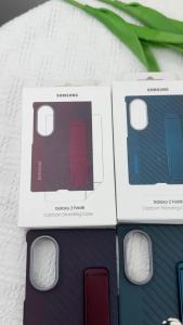Samsung | Samsung Z Fold 8 Stand Protect Case With Front Glass Screen Film Z Fold8 Ultra Carbon Fiber Texture Foldable Bracket Hard Cover