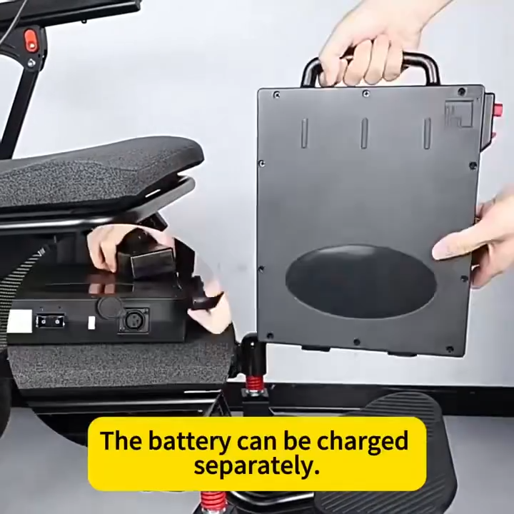 Electric Wheelchair 500W Motor Heavy Duty 150kg Foldable Pneumatic