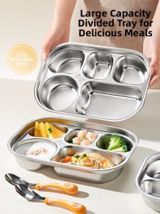 BAICHANG | Stainless Steel Childrens Compartmentalized Food Container