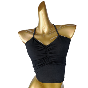 Áo Ba Lỗ Thể Thao Latin Dành Cho Nữ Áo Tập Luyện Hở Lưng V-neck Áo Ba Lỗ Ngắn Bên Trong Áo Khoác Ngoài Quần Áo Biểu Diễn