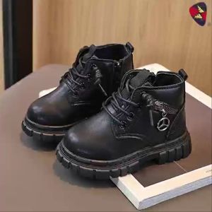 Katerina Fashion Korean Ankle Zipper Boots Shoes Kids For Girl 5188