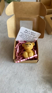 Specool® Small Gifts Mini Plastic Teddy Bear in Box Creative Gift Box Set Children Teacher Day Gift