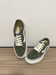 Low-Top Mens Casual Shoes Sk8Low Military Green Retro Versatile Student Skate Shoes Canvas Shoes Breathable Comfortable Rubber Sole