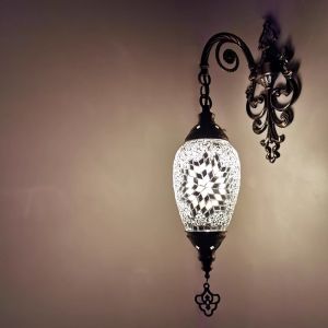 E14 Mediterranean style Art Deco Turkish Mosaic Wall Lamp Handcrafted mosaic Glass romantic wall light