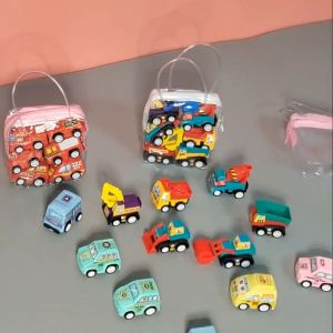 Bộ đồ chơi xe ô tô 6 chiếc cho bé nhiều màu mô hình xe hơi xe công trình chất liệu an toàn cho trẻ em