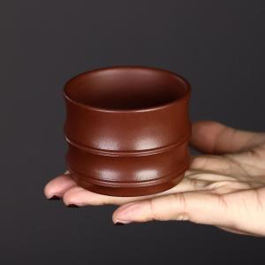 Handmade Purple Clay Tea Cup Bamboo Stem Tea Set Owner Cup Straight Tube Original Mine Old Purple Mud Home Use Tea Cup