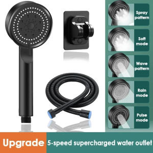 Upgraded Booster Shower Head: 5 Modes & Adjustable High Pressure Water Shower