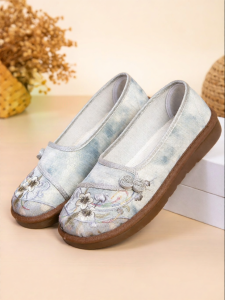 BUJINXUAN | Anti-slip Comfortable National Style Soft Soled Slip-on Cloth Shoes