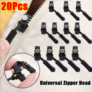 20pcs Detachable Zipper Head Universal Zipper Repair Kit DIY Replacement Zipper Repairer for Bags Coats Clothes Shoes and Boots